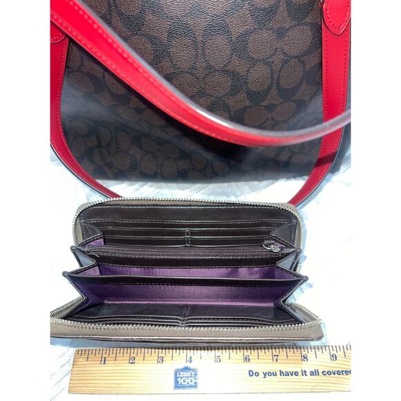 Coach F79609 Signature Tote Bag + Metallic Wallet – Excellent Condition - Picture 7 of 15